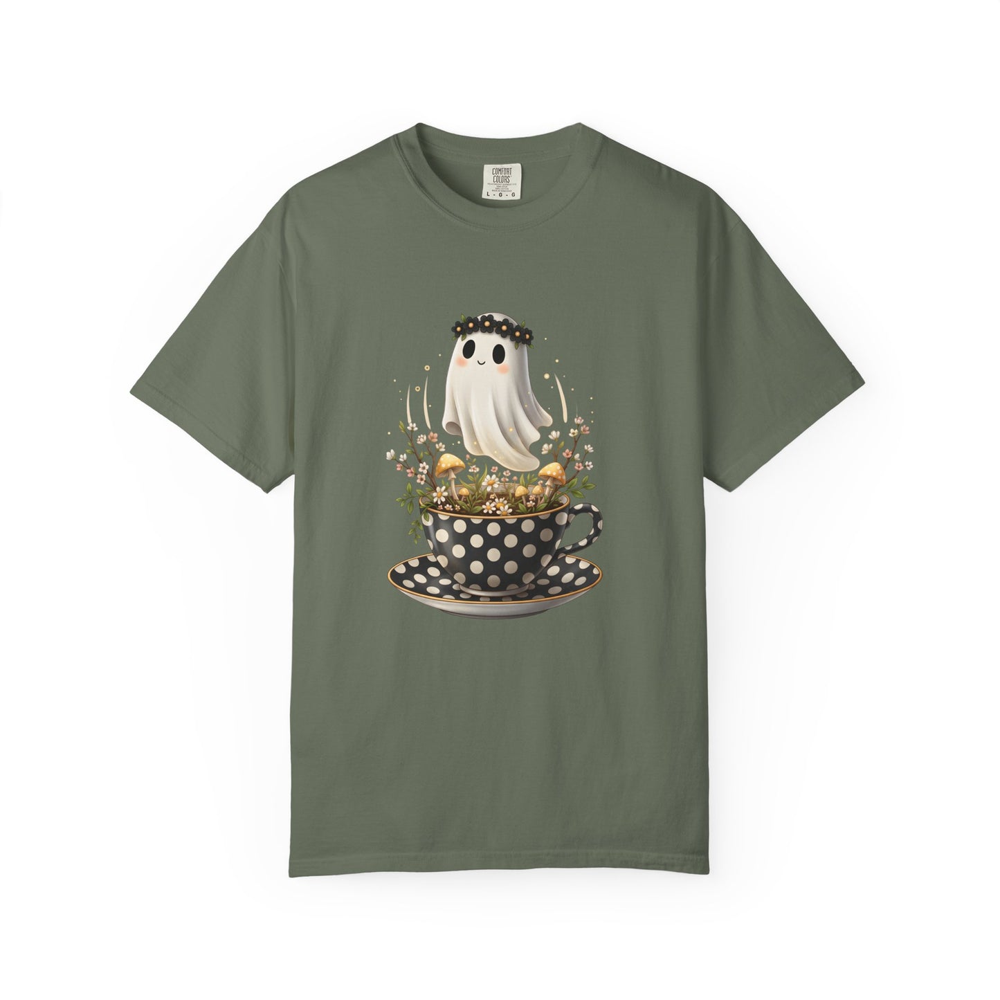 Ghost and Teacup Halloween Unisex T-shirt