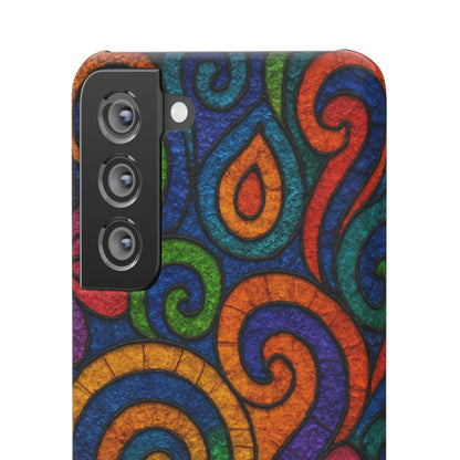 Psychedelic Hippie Phone Case, Boho Rainbow Retro 70s Groovy Art Cover