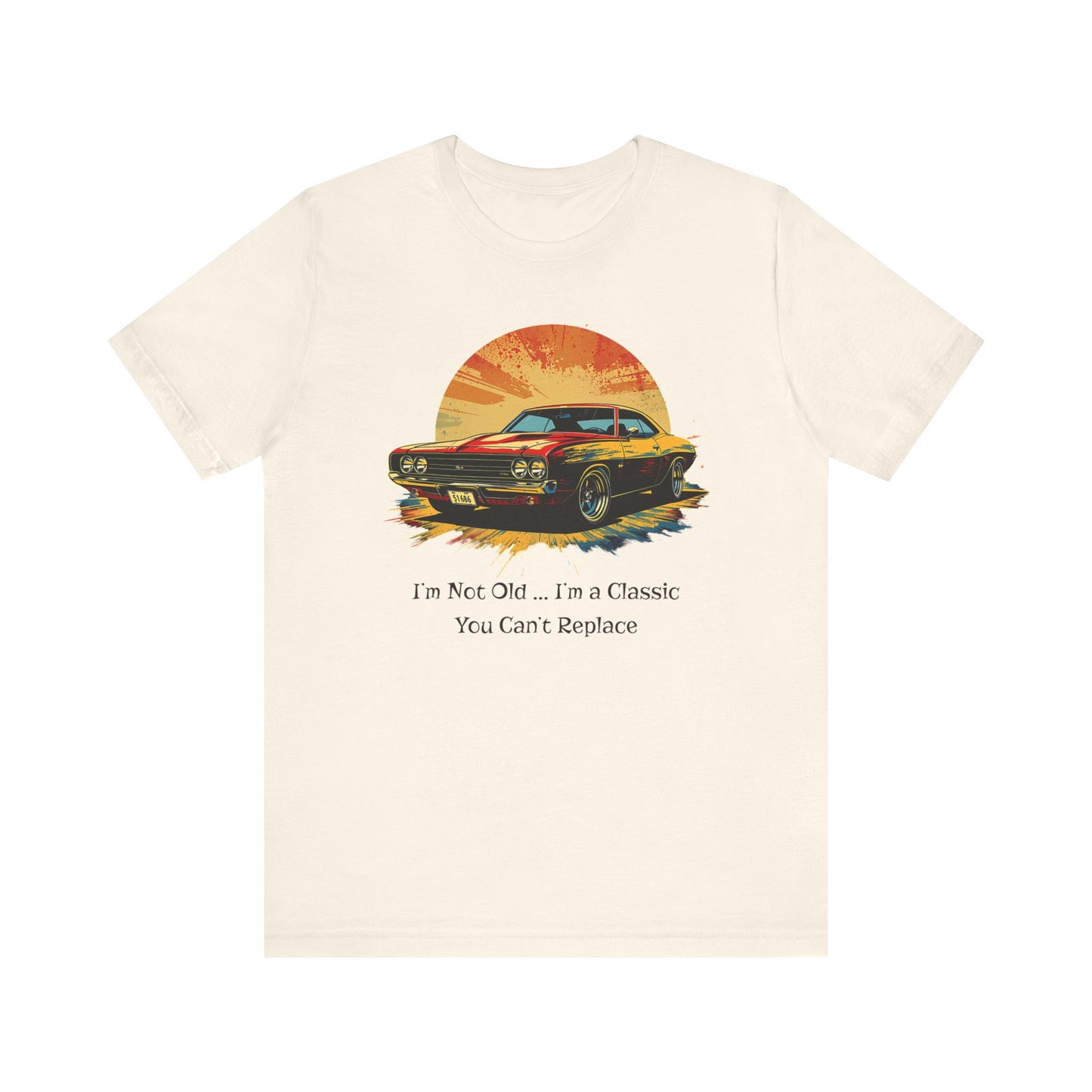 Vintage Car Lover Jersey Short Sleeve Tee - Iam not old you cant replace me