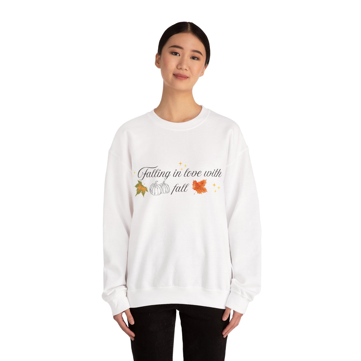 Swetshirt Falling  In Love With Fall Crewneck