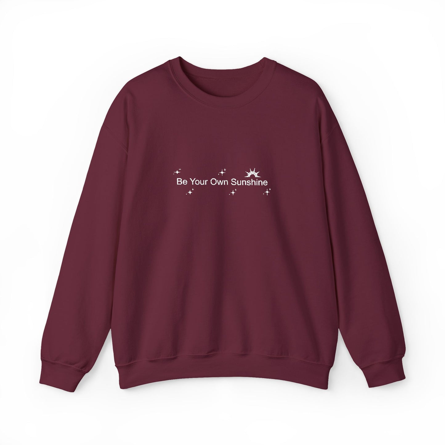 Embroided Crewneck Sweatshirt - Be Your Own Sunshine