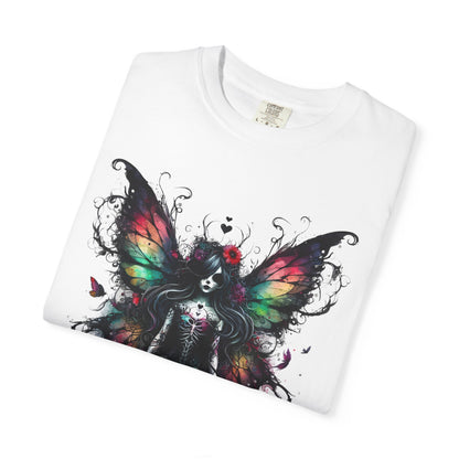 Gothic Fairy Tattoo T-shirt, Dark Fantasy Tee, Alternative Clothing, Magical Creature Shirt, Unique Gift Idea