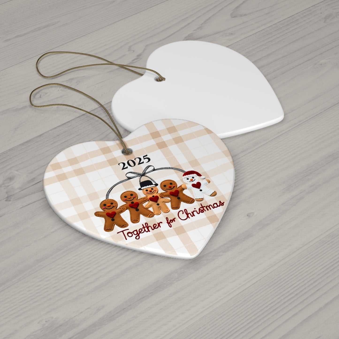 Gingerbread Cookies Ceramic Ornament, Christmas Tree Decoration, Holiday Gift, Seasonal Decor, Festive Ornament