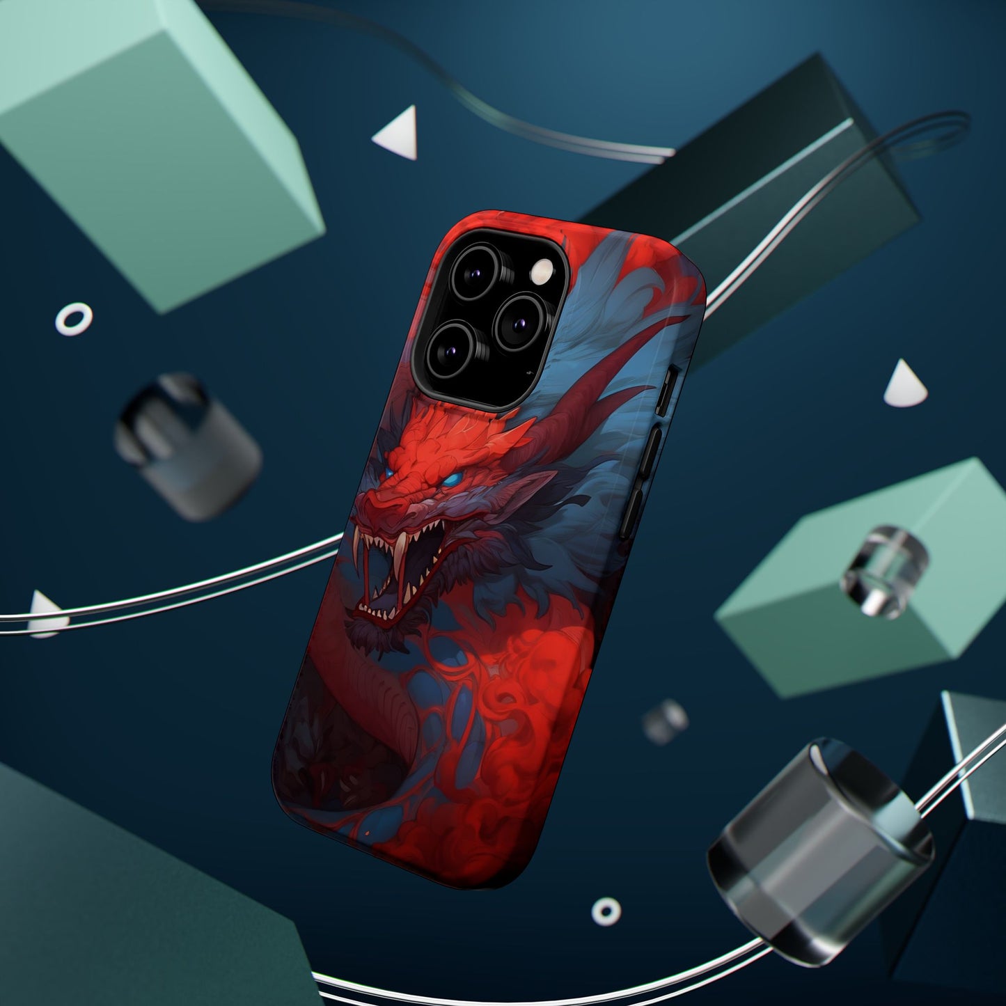 Phone Cases, Red Dragon Design, Dragon Lover Gift, Protective Cover, Unique Phone Accessories, Mythical Creature Phone Case