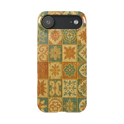 Slim Phone Cases Broken Beauty 3D Glass iPhone Case | Shattered Tile Aesthetic | Gold Lines & Textured Resin Effect