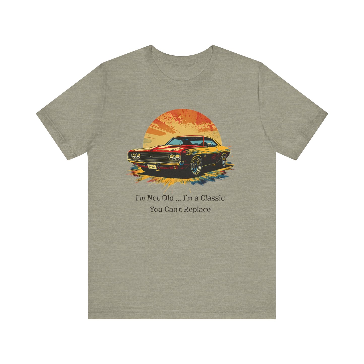 Vintage Car Lover Jersey Short Sleeve Tee - Iam not old you cant replace me