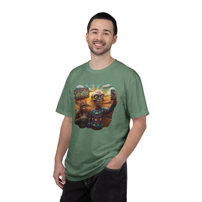 T-Shirt Alien and Bigfoot Ugly Sweater, Funny Christmas Cryptid Tee, Area 51 Shirt, Conspiracy Lover Gift, Unisex Top