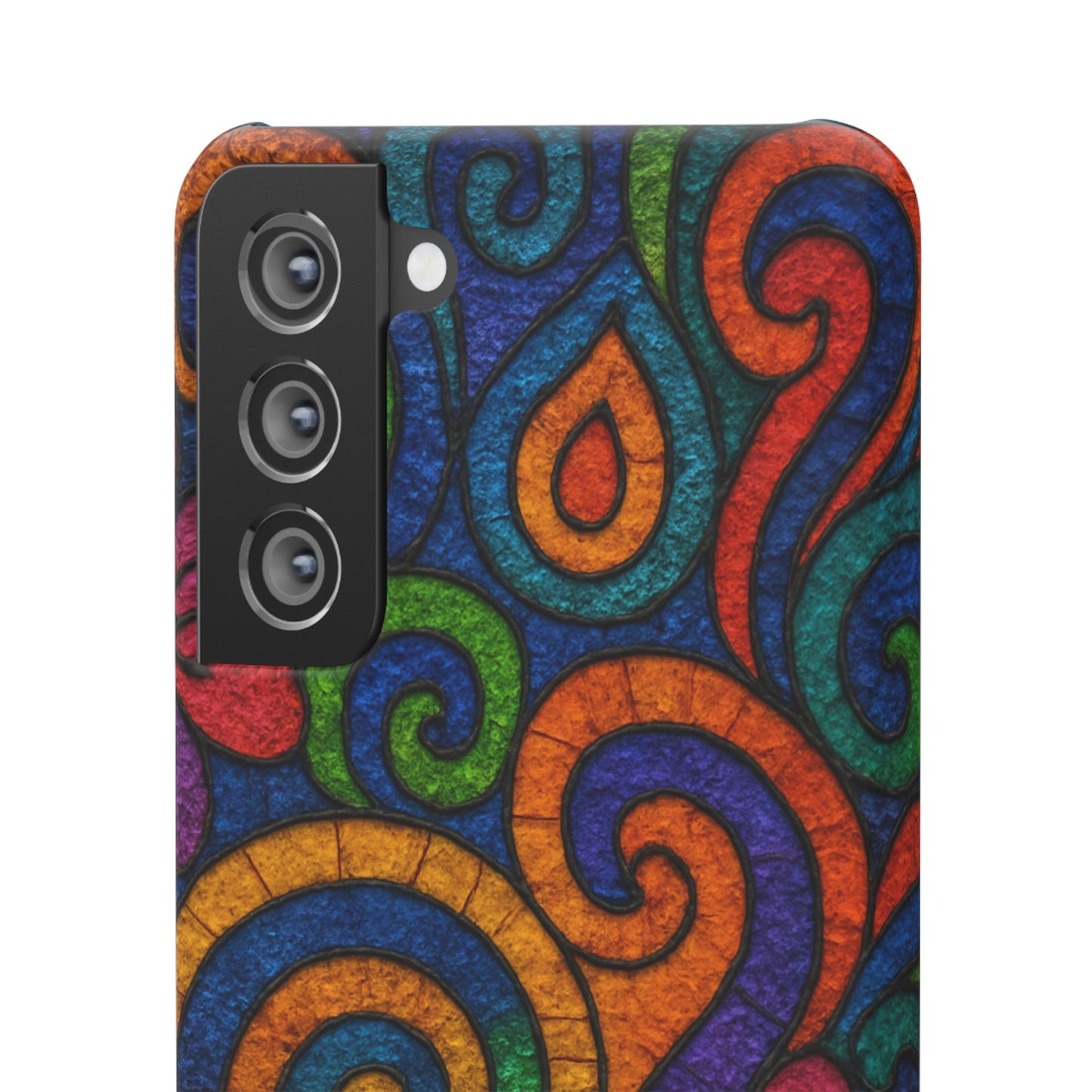 Psychedelic Hippie Phone Case, Boho Rainbow Retro 70s Groovy Art Cover