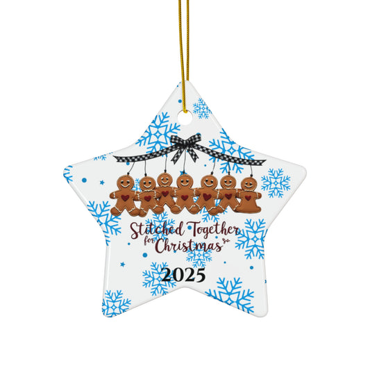 Gingerbread Cookies Ceramic Ornament, Christmas Tree Decoration, Holiday Gift, Seasonal Decor, Festive Ornament