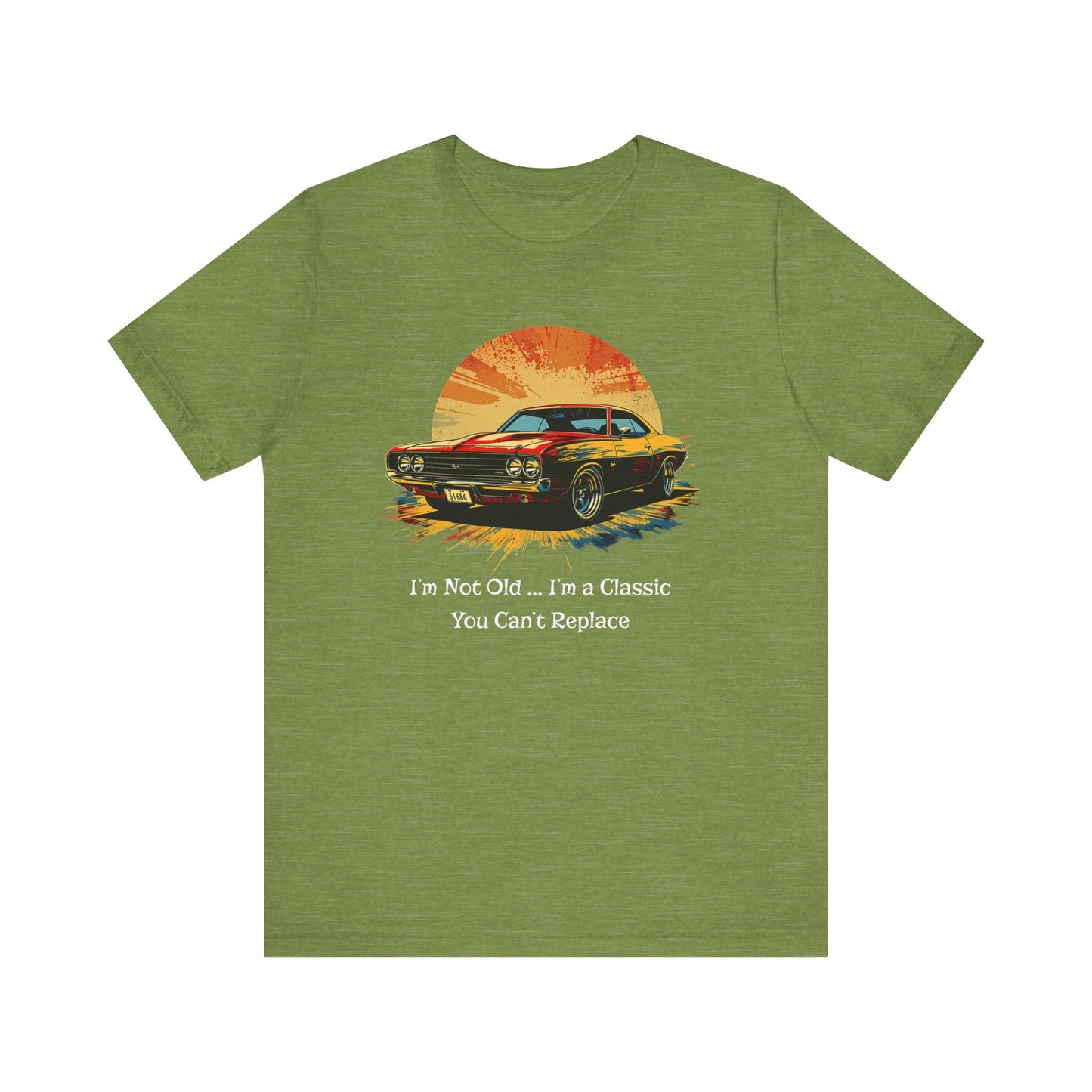 Vintage Car Lover Jersey Short Sleeve Tee - Iam not old you cant replace me