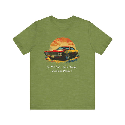 Vintage Car Lover Jersey Short Sleeve Tee - Iam not old you cant replace me