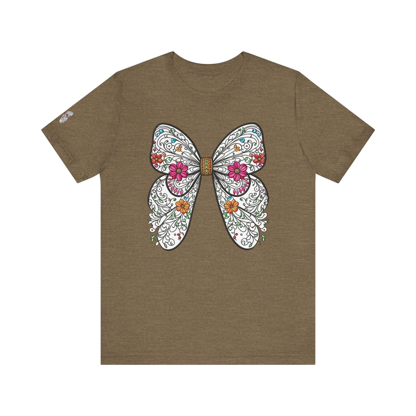 Butterfly Unisex Tee, Nature Lover Shirt, Spring Graphic Top, Insect Print T-Shirt, Garden Theme Clothing