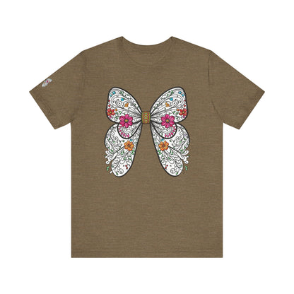 Butterfly Unisex Tee, Nature Lover Shirt, Spring Graphic Top, Insect Print T-Shirt, Garden Theme Clothing