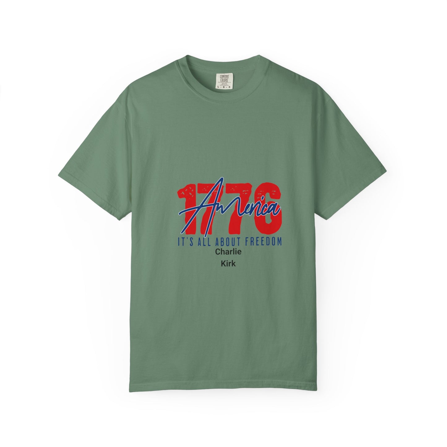 Comfort Colors T-shirt 1776 America Freedom Charlie Kirk Unisex