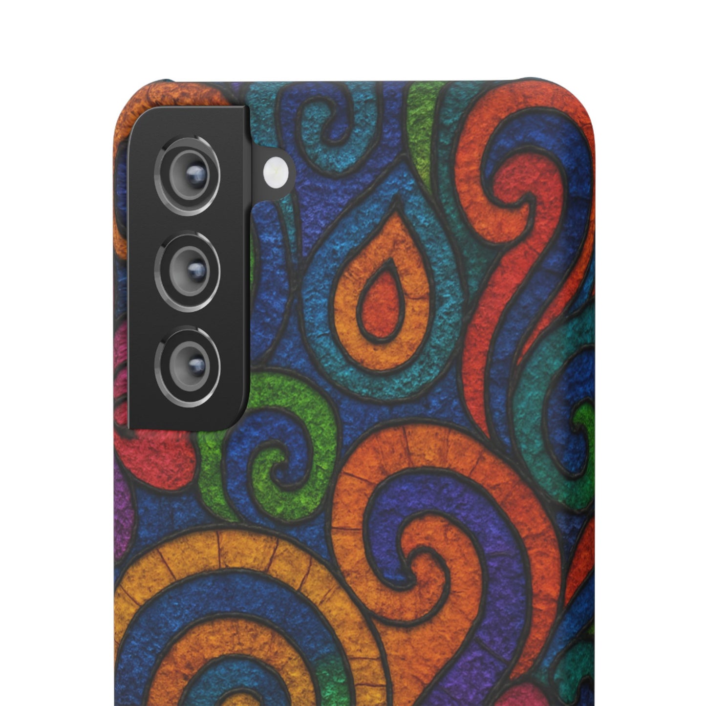 Psychedelic Hippie Phone Case, Boho Rainbow Retro 70s Groovy Art Cover