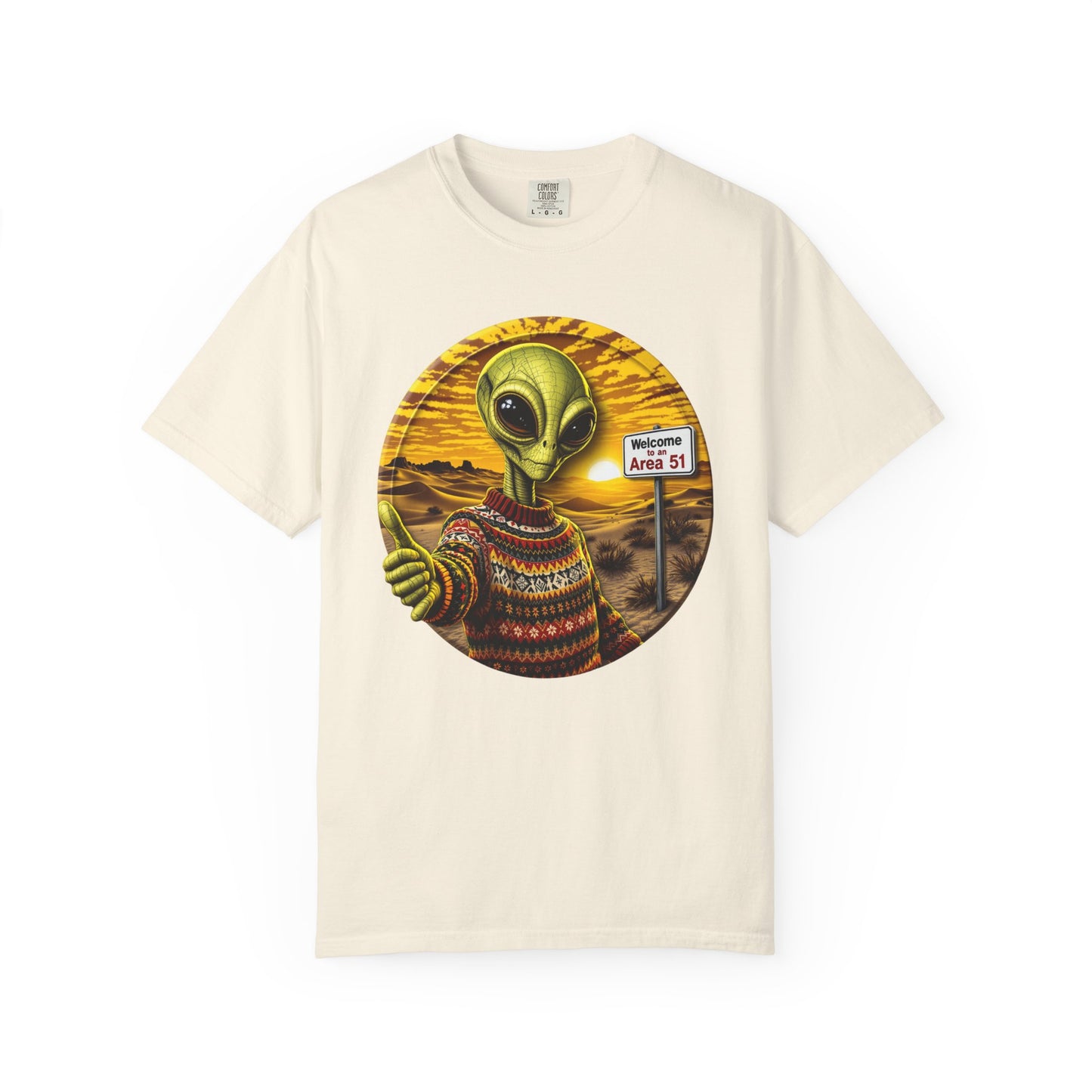 Area 51 Alien Ugly Sweater T-shirt, Extraterrestrial Graphic Tee, UFO Lover Gift, Funny Space Shirt, Ayy Lmao Clothing, Alien Abduction