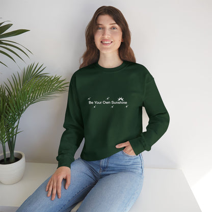 Embroided Crewneck Sweatshirt - Be Your Own Sunshine