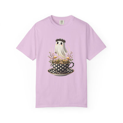 Ghost and Teacup Halloween Unisex T-shirt