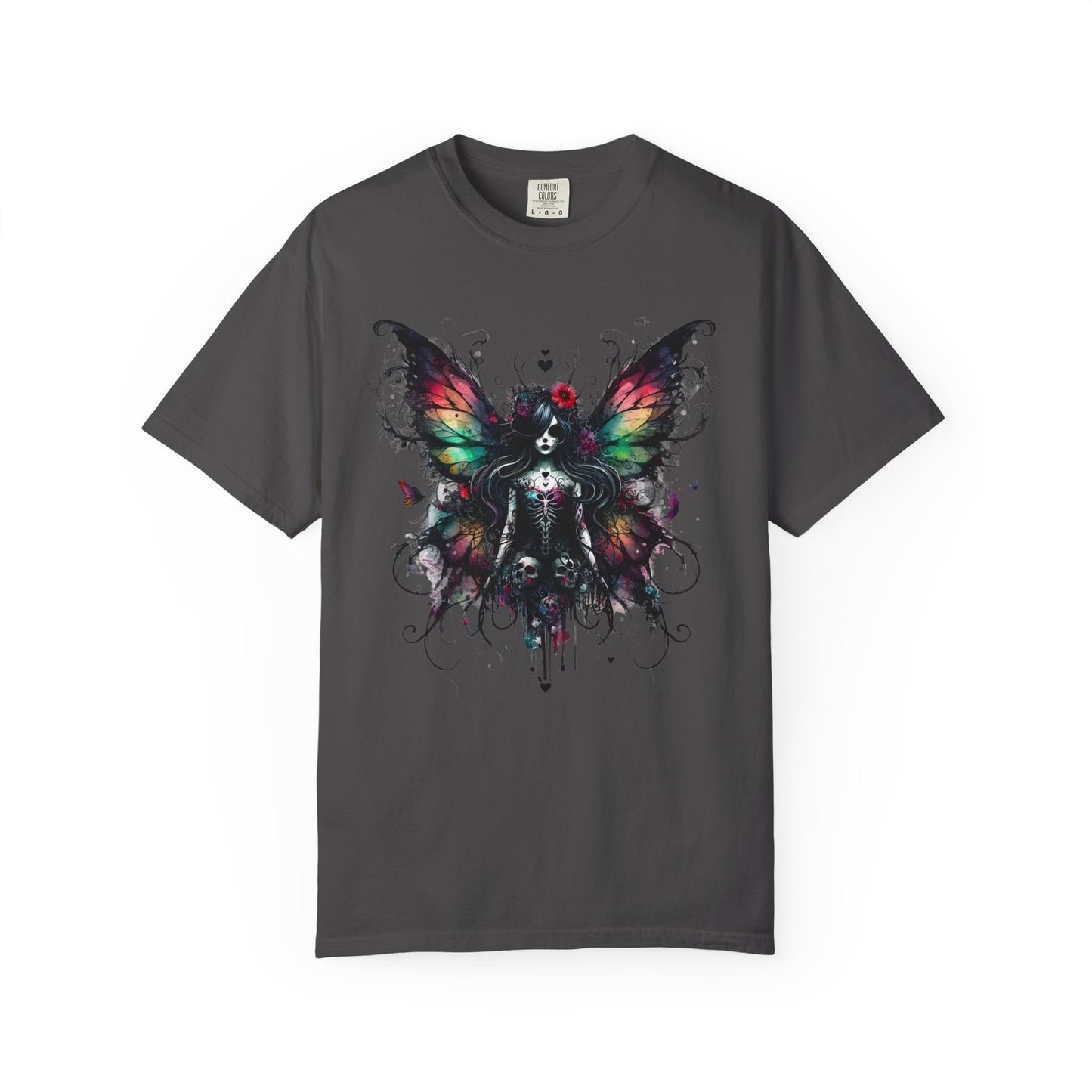 Gothic Fairy Tattoo T-shirt, Dark Fantasy Tee, Alternative Clothing, Magical Creature Shirt, Unique Gift Idea