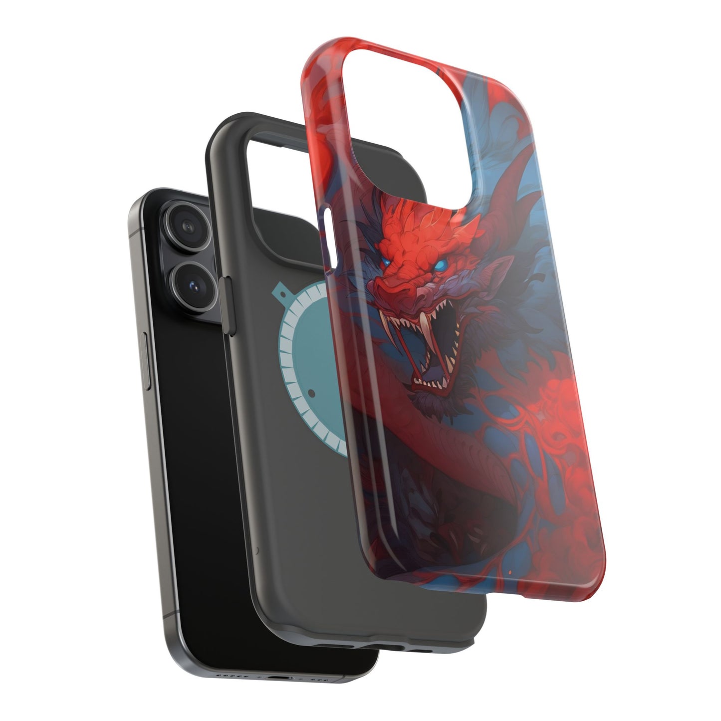 Phone Cases, Red Dragon Design, Dragon Lover Gift, Protective Cover, Unique Phone Accessories, Mythical Creature Phone Case