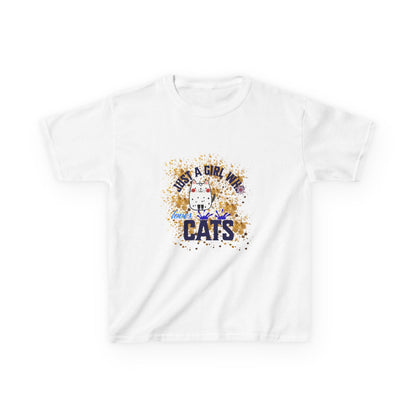 Girl Loves Cats Kids Tee