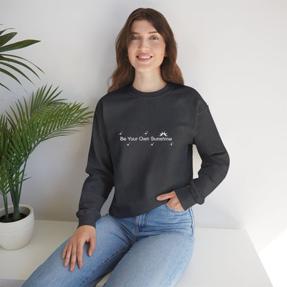 Embroided Crewneck Sweatshirt - Be Your Own Sunshine