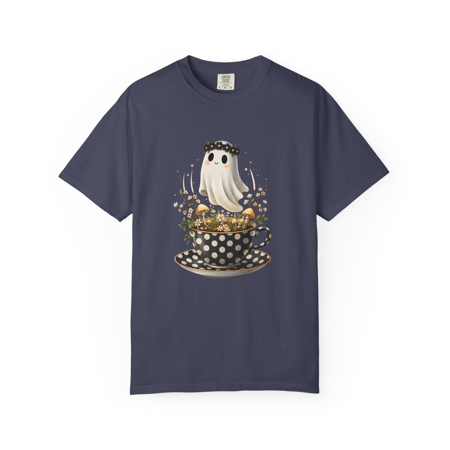 Ghost and Teacup Halloween Unisex T-shirt