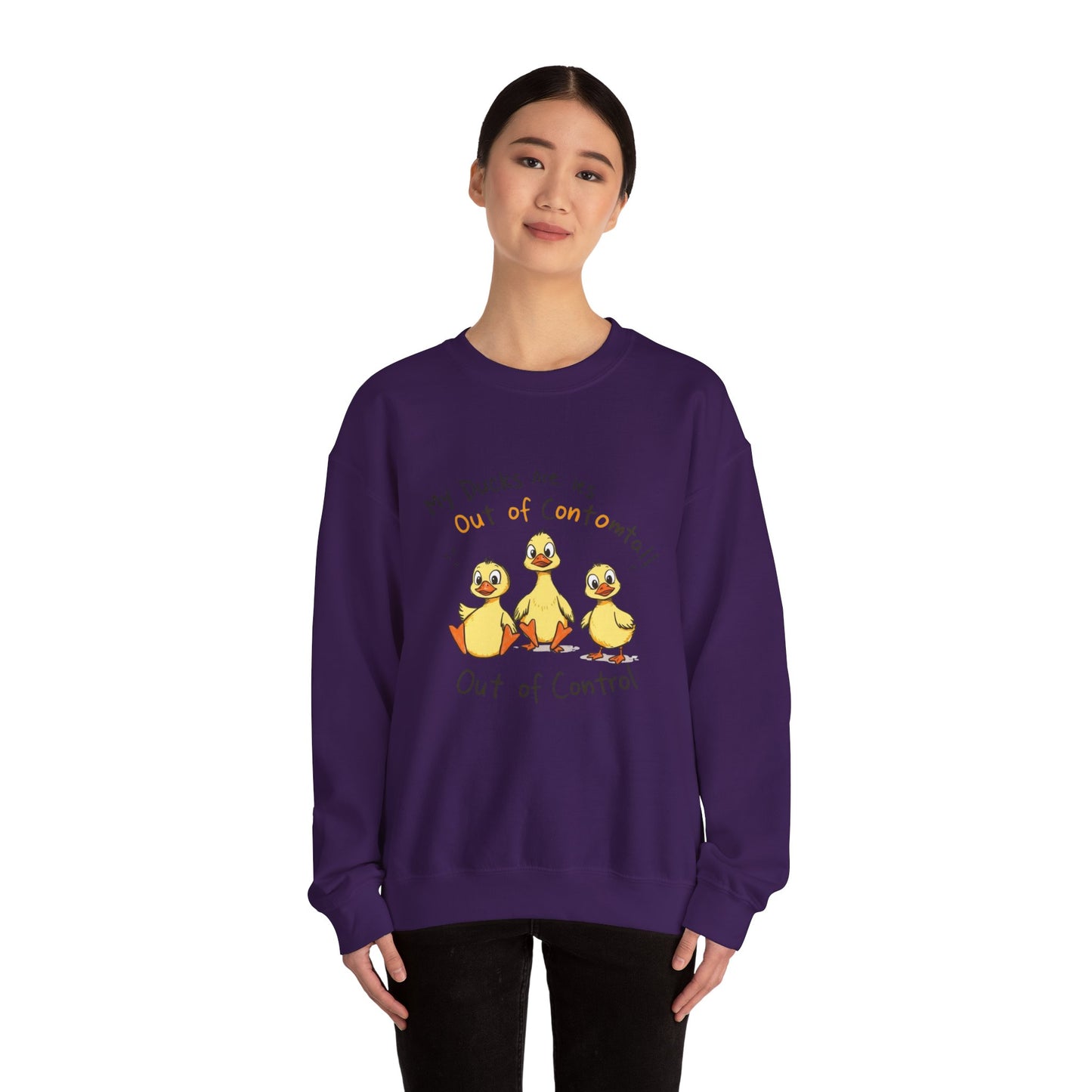 Sweatshirt Funny Duck Lover,  Ducks Are Out of Control, Cute Farm Animal Crewneck, Bird Lover Gift