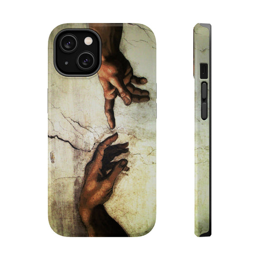 Phone Cases: Magnetic Impact Resistent The Creation of Adam, Adam and God Phone Covers, Protective Phone Cases, Artistic iPhone Cases,