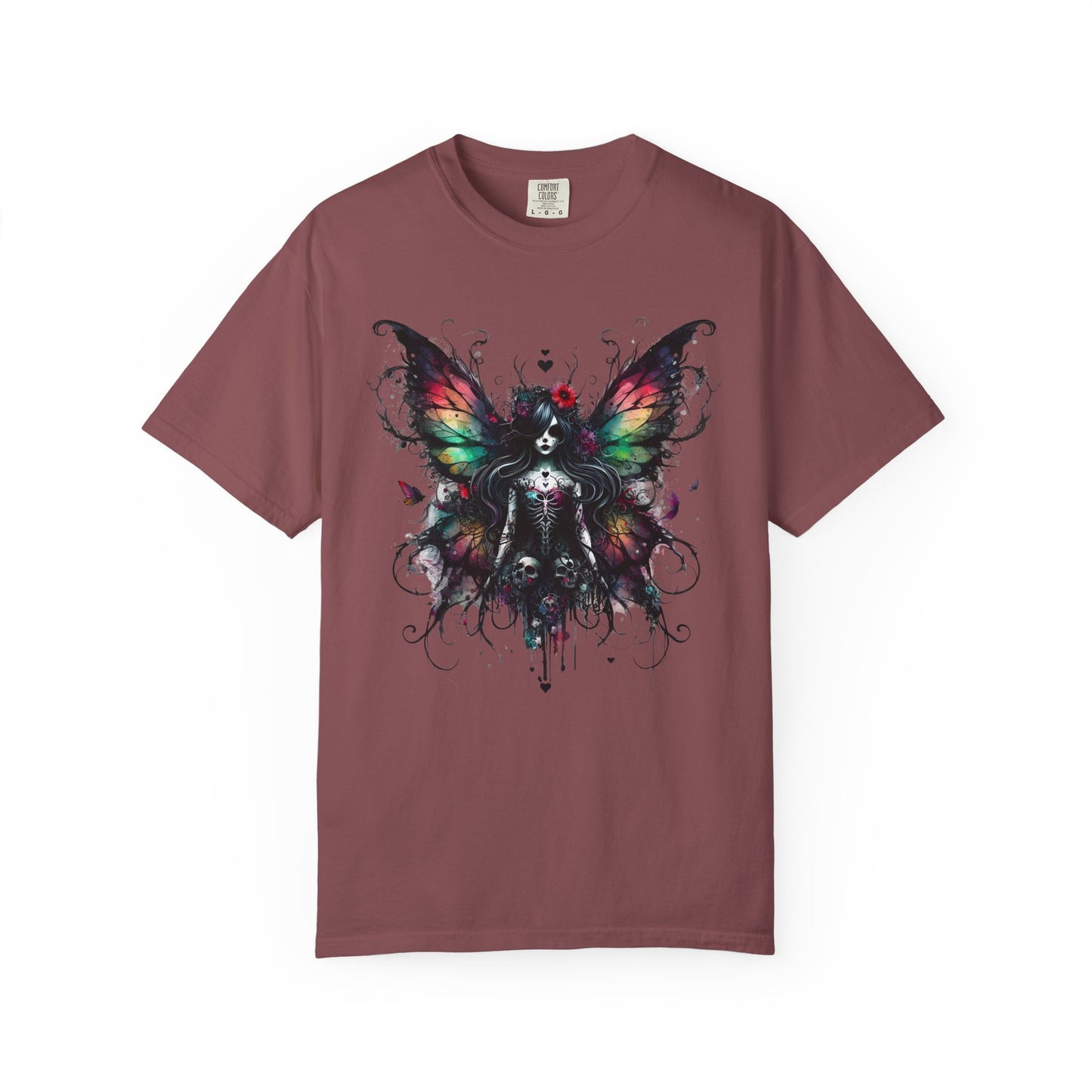 Gothic Fairy Tattoo T-shirt, Dark Fantasy Tee, Alternative Clothing, Magical Creature Shirt, Unique Gift Idea