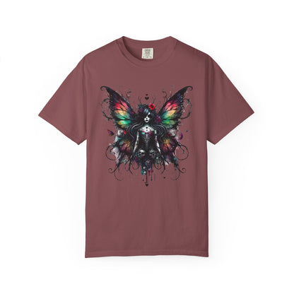 Gothic Fairy Tattoo T-shirt, Dark Fantasy Tee, Alternative Clothing, Magical Creature Shirt, Unique Gift Idea