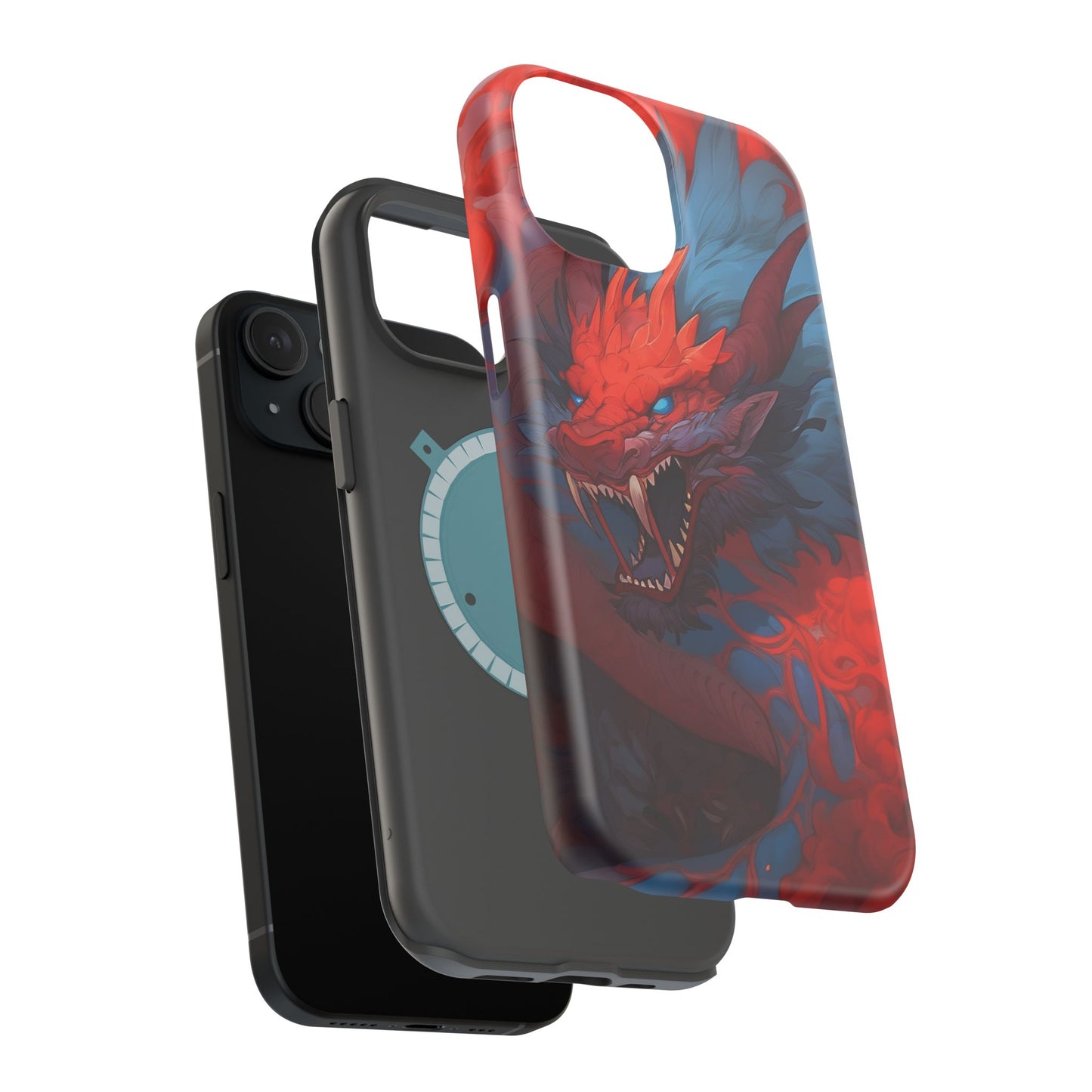 Phone Cases, Red Dragon Design, Dragon Lover Gift, Protective Cover, Unique Phone Accessories, Mythical Creature Phone Case