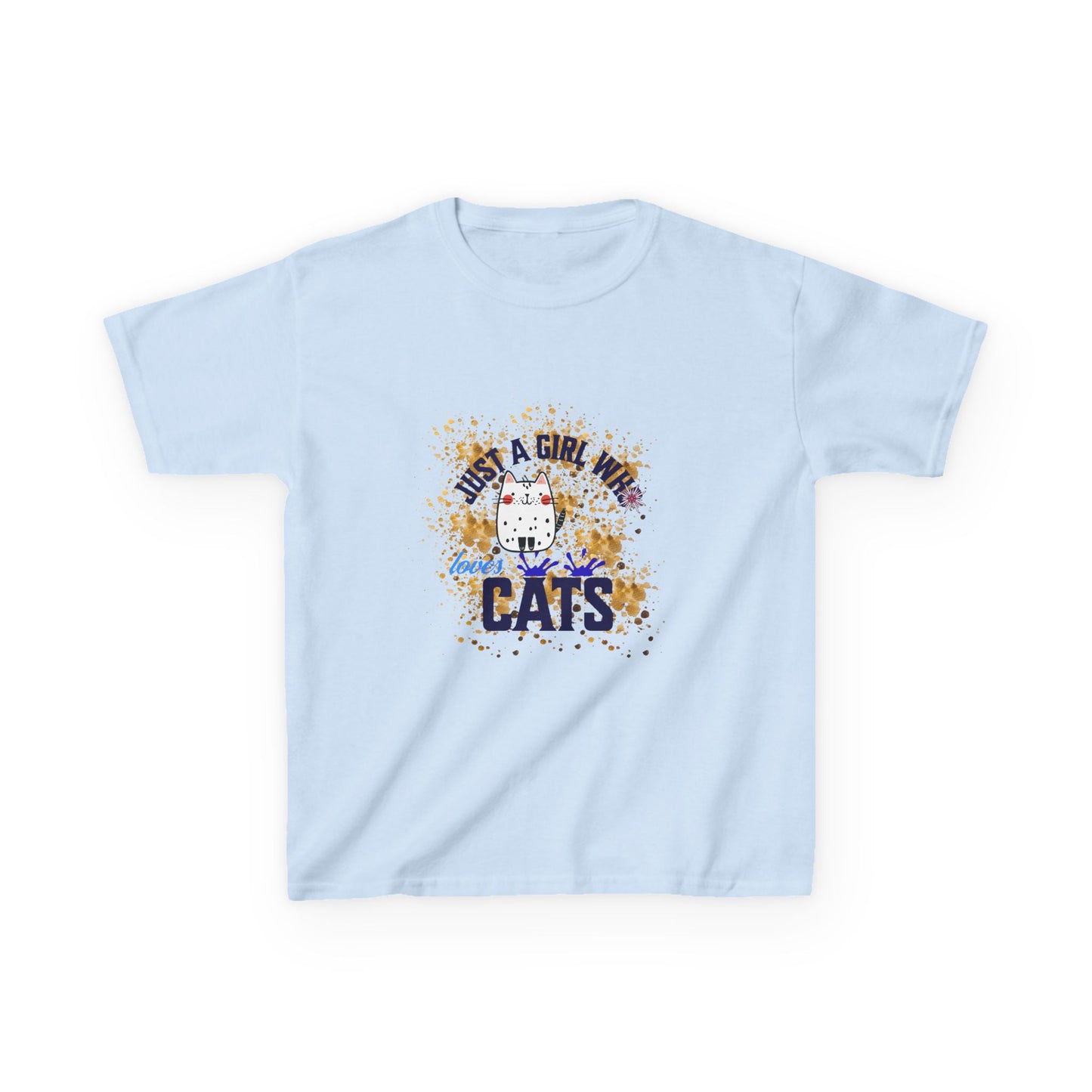 Girl Loves Cats Kids Tee