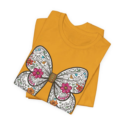 Butterfly Unisex Tee, Nature Lover Shirt, Spring Graphic Top, Insect Print T-Shirt, Garden Theme Clothing
