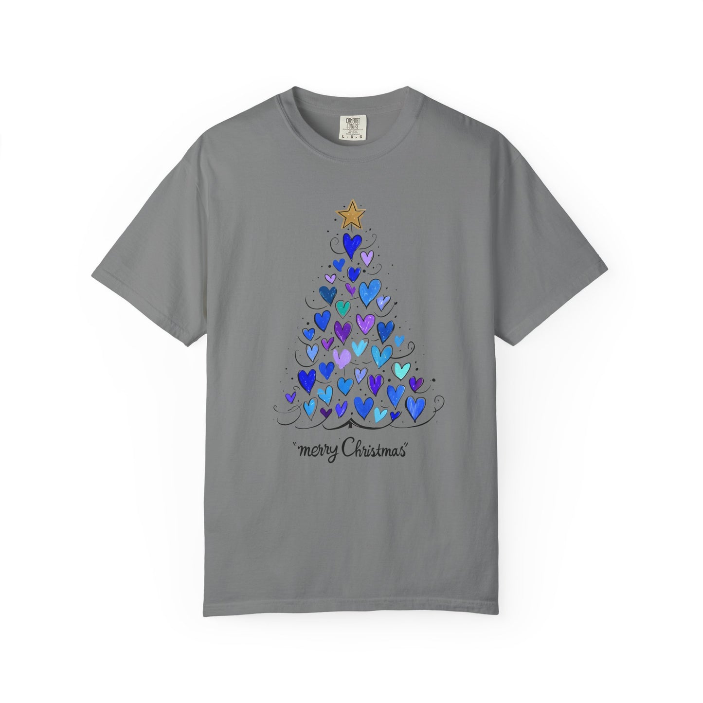 Cute Christmas Tree Heart Unisex T-shirt, Holiday Shirt, Festive Tee, Christmas Gift, Xmas Clothing