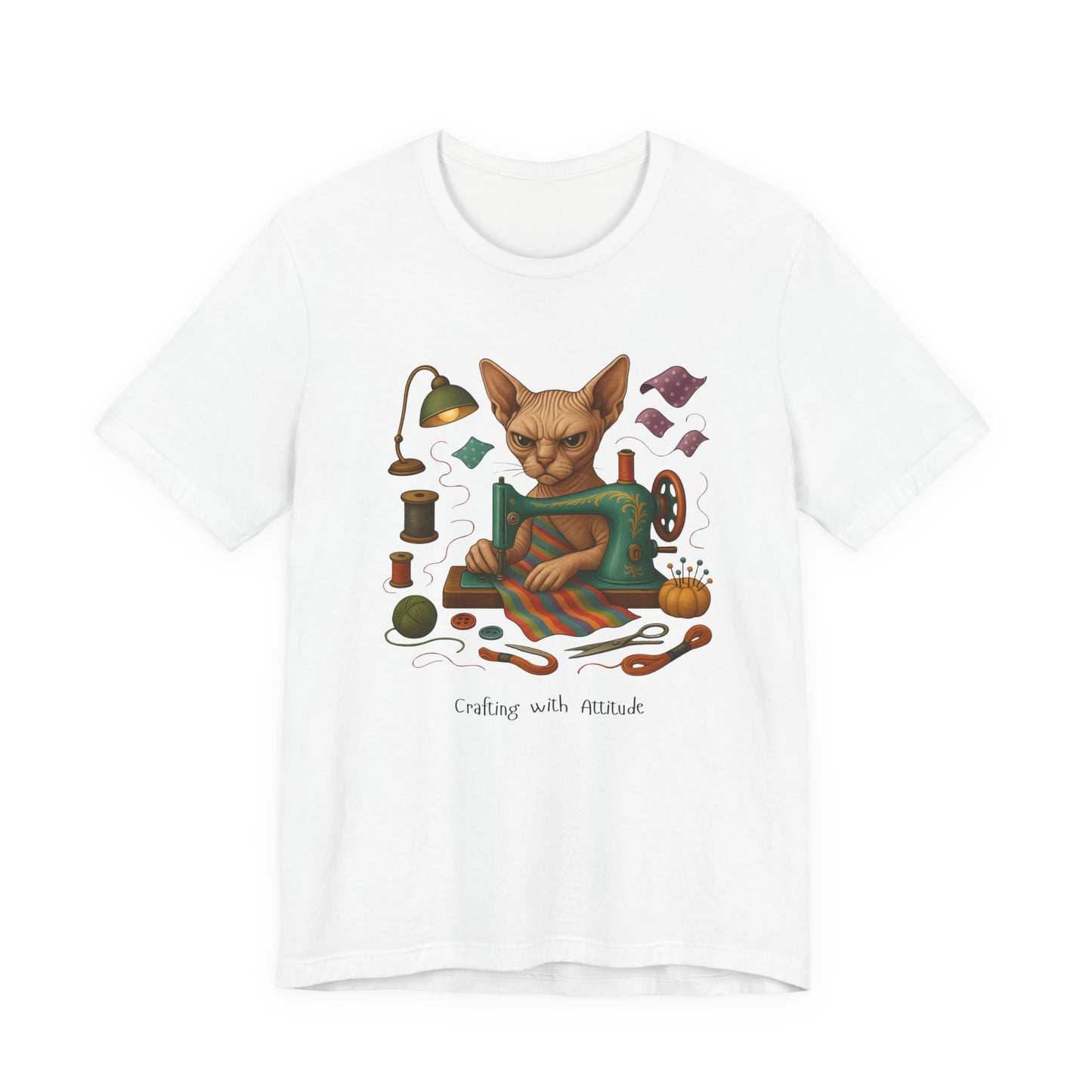 Cat Sewing Machine Tee