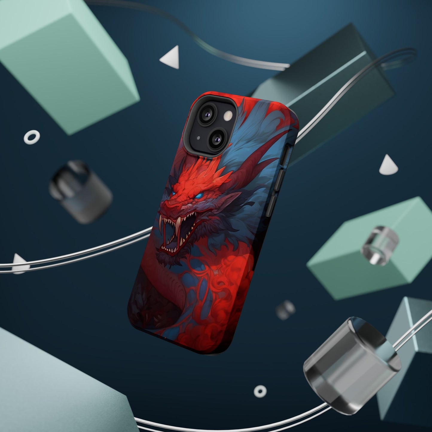 Phone Cases, Red Dragon Design, Dragon Lover Gift, Protective Cover, Unique Phone Accessories, Mythical Creature Phone Case