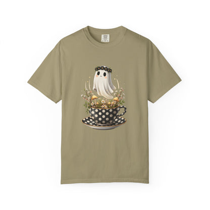 Ghost and Teacup Halloween Unisex T-shirt