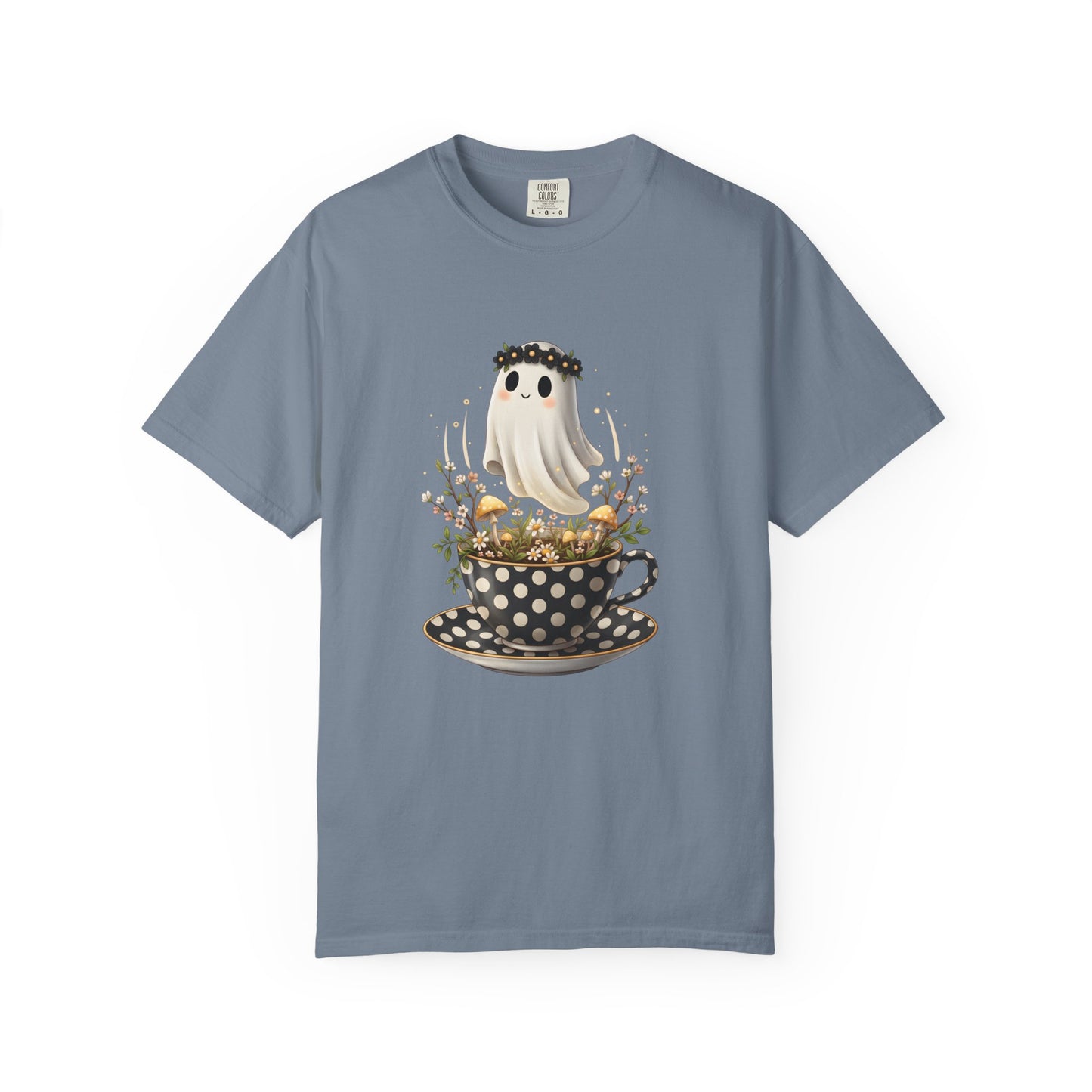 Ghost and Teacup Halloween Unisex T-shirt