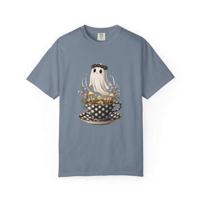 Ghost and Teacup Halloween Unisex T-shirt