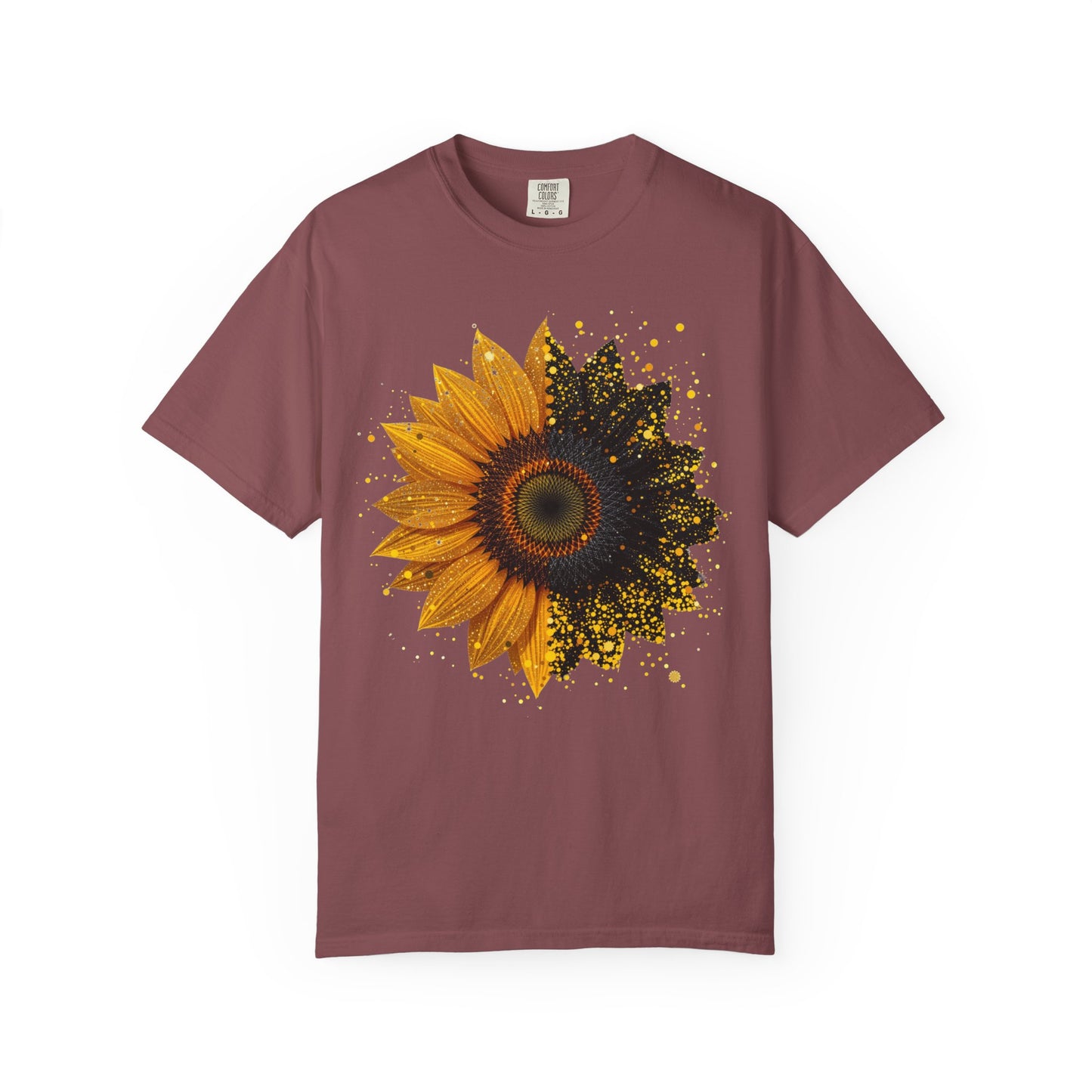 Sunflower Unisex Garment-Dyed T-shirt, Yellow Flower Tee, Floral Shirt, Botanical Top, Nature Lover Gift