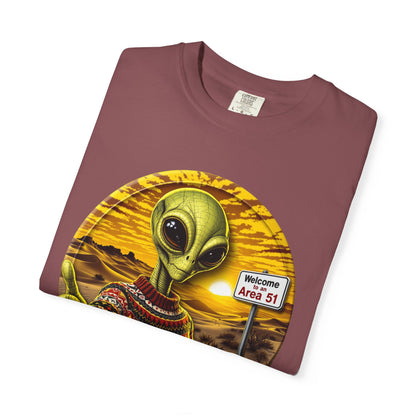 Area 51 Alien Ugly Sweater T-shirt, Extraterrestrial Graphic Tee, UFO Lover Gift, Funny Space Shirt, Ayy Lmao Clothing, Alien Abduction