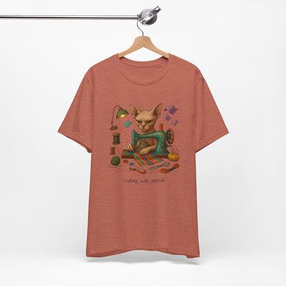 Cat Sewing Machine Tee