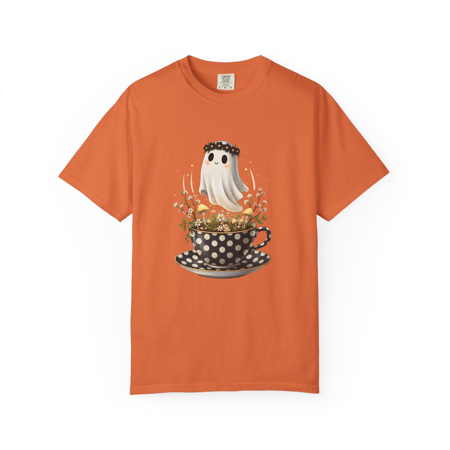 Ghost and Teacup Halloween Unisex T-shirt
