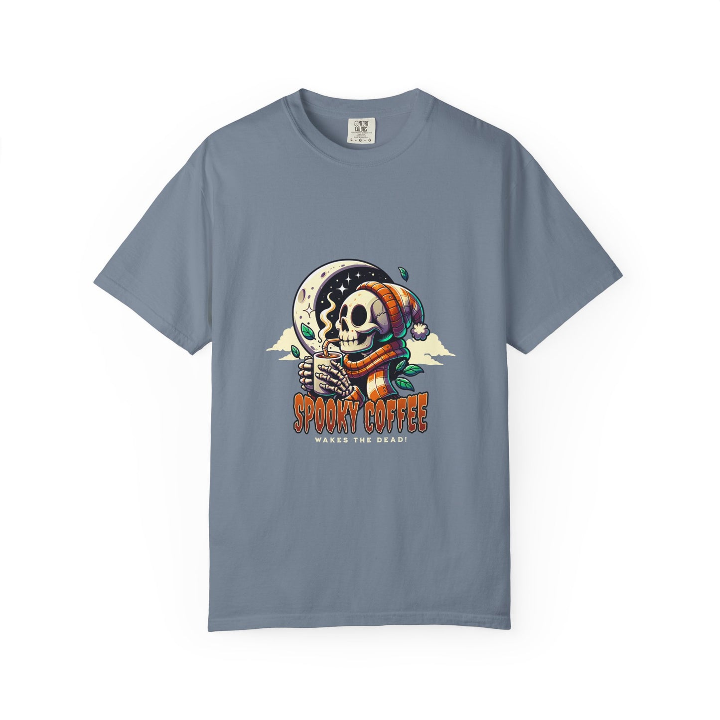 Spooki Coffee Skeleton Garment-Dyed T-shirt - Halloween Comfort Colors