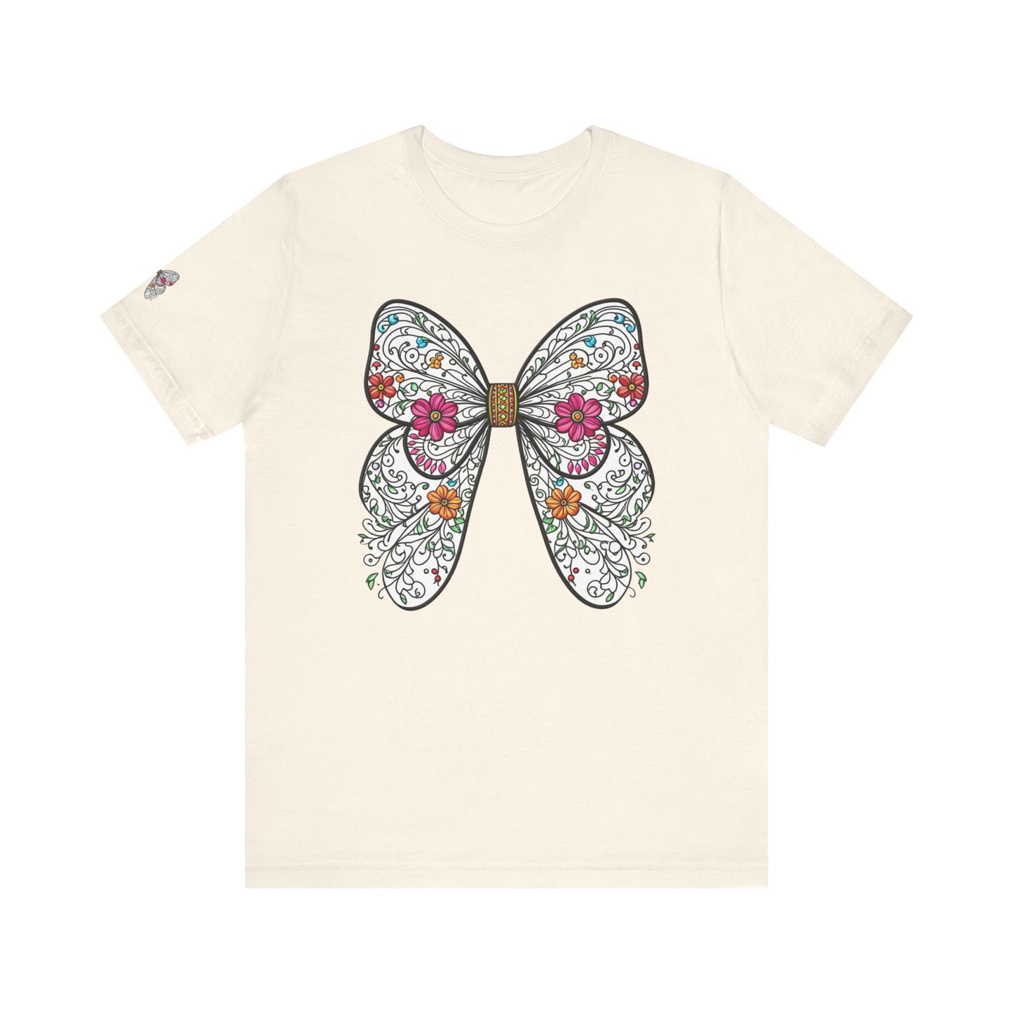 Butterfly Unisex Tee, Nature Lover Shirt, Spring Graphic Top, Insect Print T-Shirt, Garden Theme Clothing