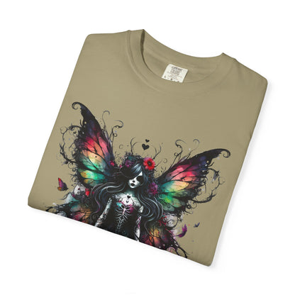 Gothic Fairy Tattoo T-shirt, Dark Fantasy Tee, Alternative Clothing, Magical Creature Shirt, Unique Gift Idea