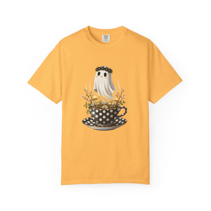 Ghost and Teacup Halloween Unisex T-shirt