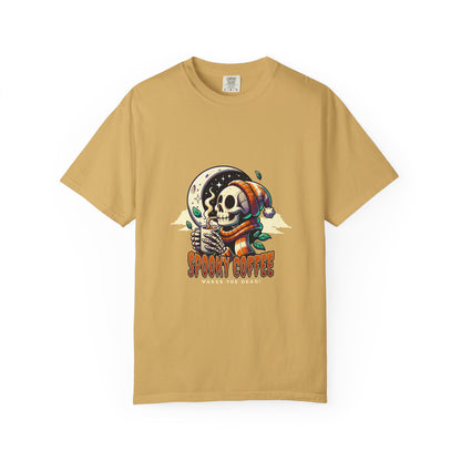 Spooki Coffee Skeleton Garment-Dyed T-shirt - Halloween Comfort Colors