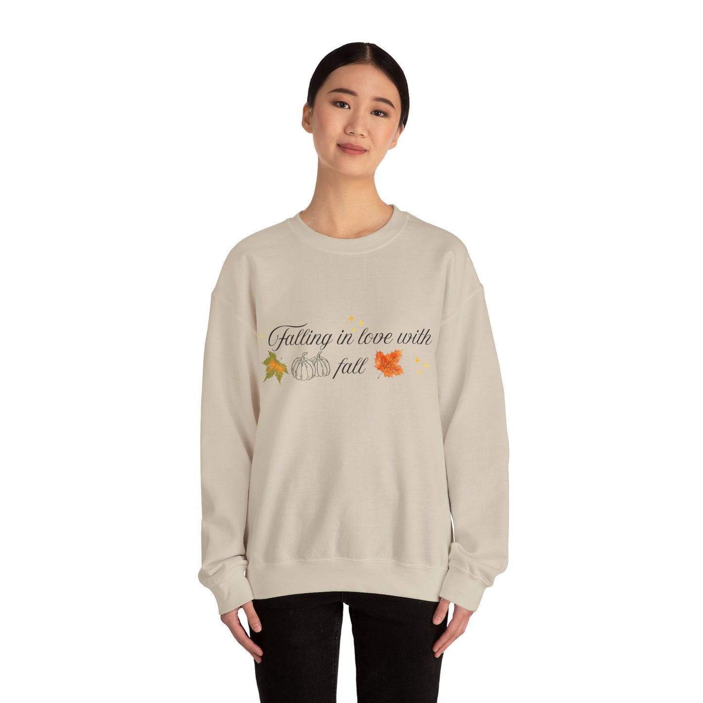 Swetshirt Falling  In Love With Fall Crewneck